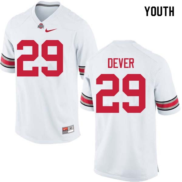 Ohio State Buckeyes #29 Kevin Dever Youth University Jersey White